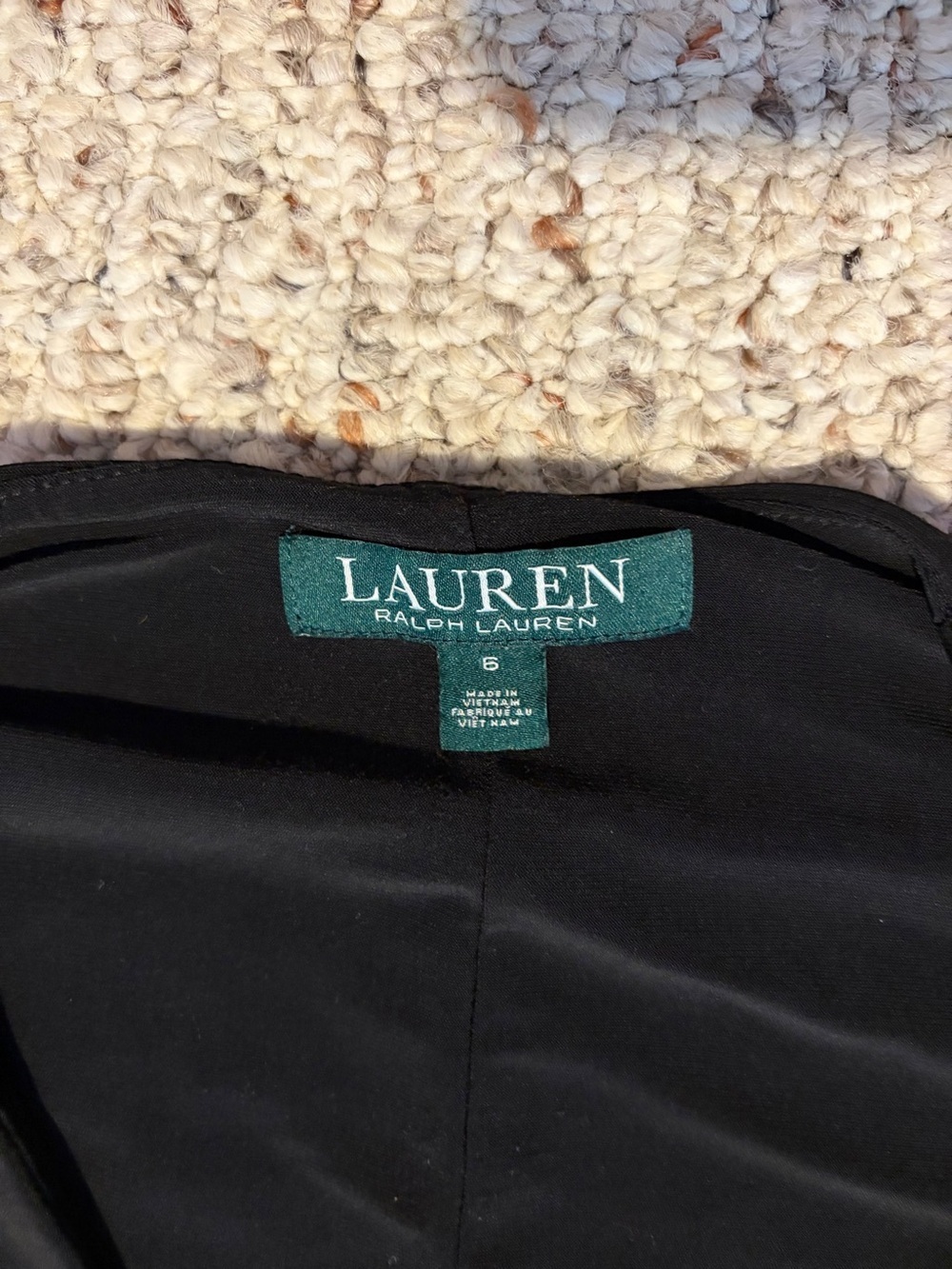 Ralph Lauren Black Dress with Green Label - Picture 3 of 4
